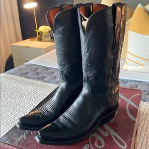 Beautiful black goat, barely worn